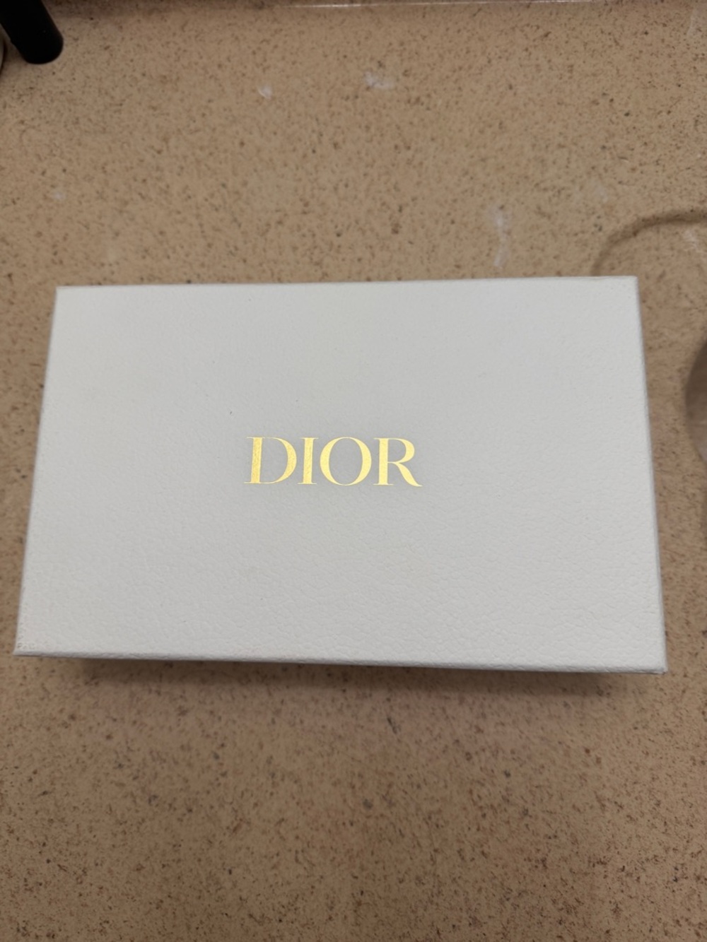 Dior White Box with Gold Logo